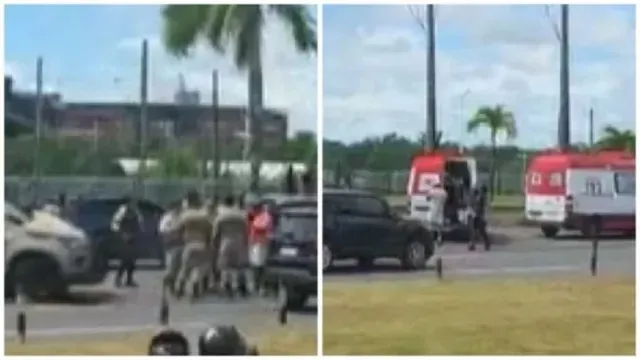 Engavetamento com viatura da PM paralisa Avenida Paralela e deixa feridos em Salvador