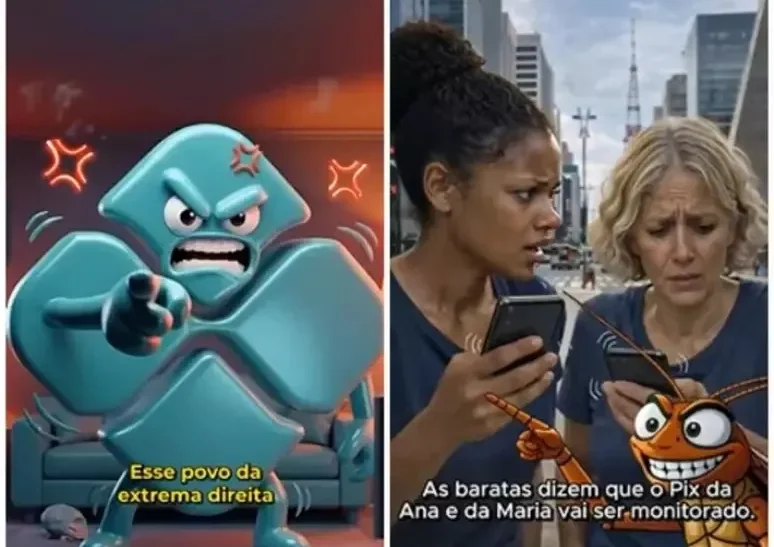 Redes sociais do PT usa ‘IA’ para associar direita a baratas