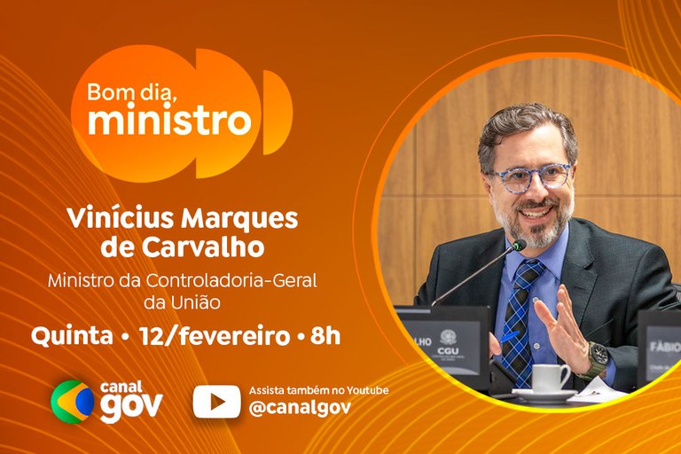 Vinícius Marques fala sobre combate à corrupção e transparência nesta quinta (12) — Agência Gov