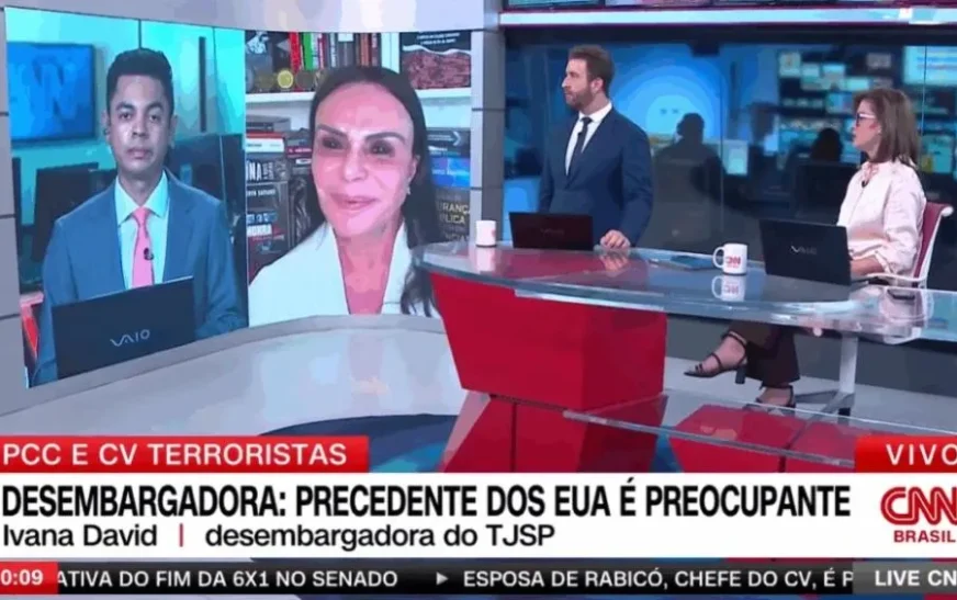 Desembargadora afirma que preço da cocaína ficou mais cara após classificação de PCC e CV como terroristas por Trump; veja vídeo