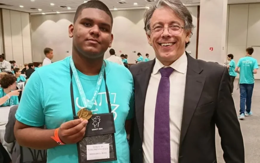 Estudante da rede estadual conquista terceira medalha de ouro em olimpíada nacional de Matemática