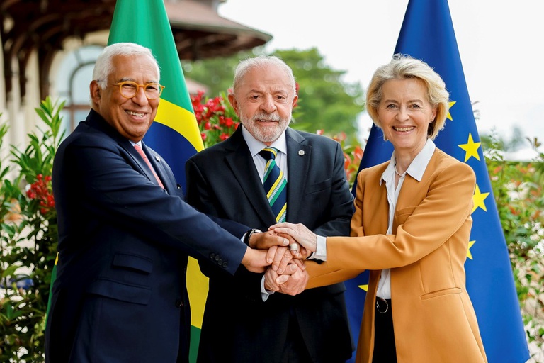 Lula debate comércio com presidentes da Comissão Europeia e do Conselho Europeu — Agência Gov