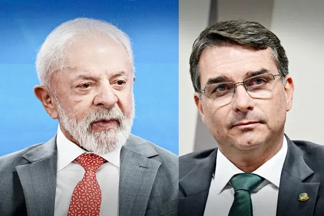 Flávio Bolsonaro aparece à frente de Lula na corrida presidencial
