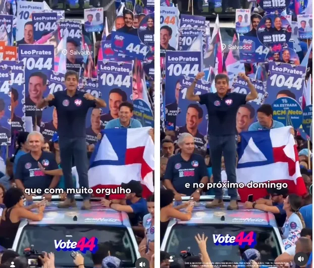 ACM Neto arrasta milhares e encerra campanha em Salvador com recado: “resposta será nas urnas”